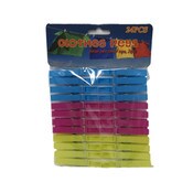 Wholesale - 24PC PLASTIC CLOTHES PEGS, UPC: 810002203794